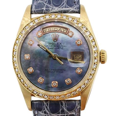 rolex 1987 mens leather president mother of pearl dial|Rolex day date 36.